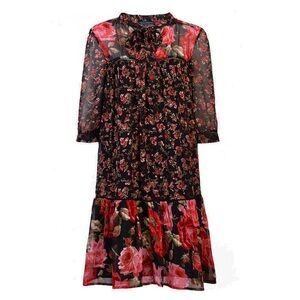 FRENCH CONNECTION Anastasia Mix Floral Smock Dress